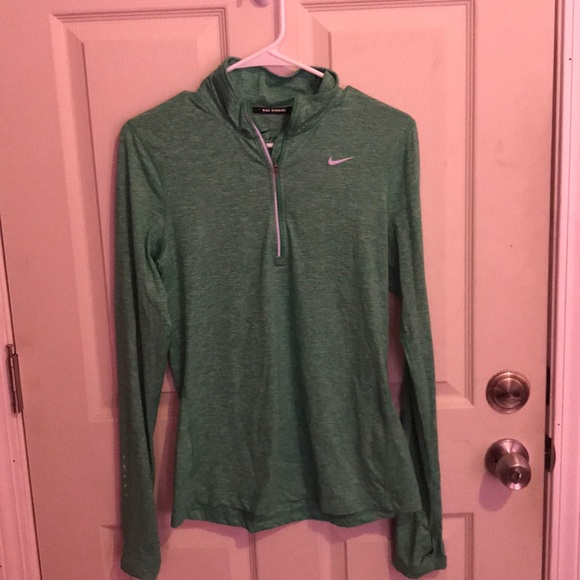 nike green quarter zip